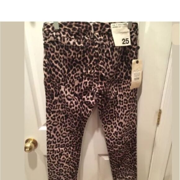 Rag & Bone Boyfriend Mid Rise Leopard Jeans Size 25 NWT - Picture 9 of 15